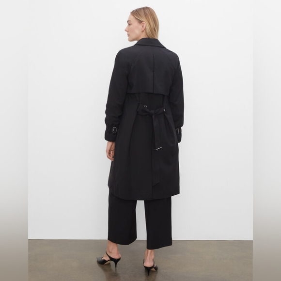 Club Monaco Borren Trench Coat in Black - Picture 2 of 7